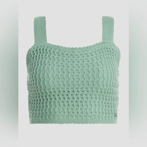 GUESS Yasmina Tie-Back Crop Top – Vital Green – NWT – Size XL - Picture 3 of 10